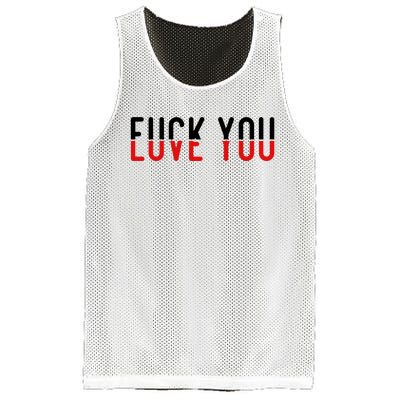 Fuck You Love You Mesh Reversible Basketball Jersey Tank