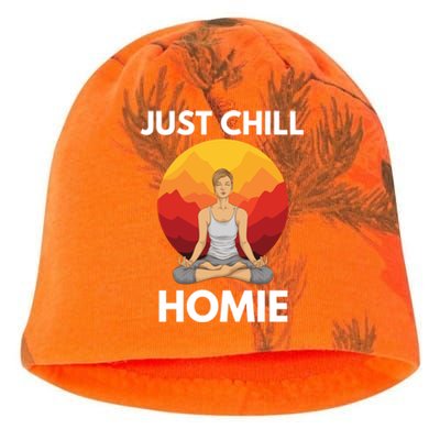 Funny Yoga Lover Namaste Just Chill Homie Spiritual Zen Gift Kati - Camo Knit Beanie