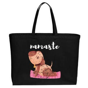 Funny Yoga Lover Dog Pose Spiritual Workout Namaste Funny Gift Cotton Canvas Jumbo Tote