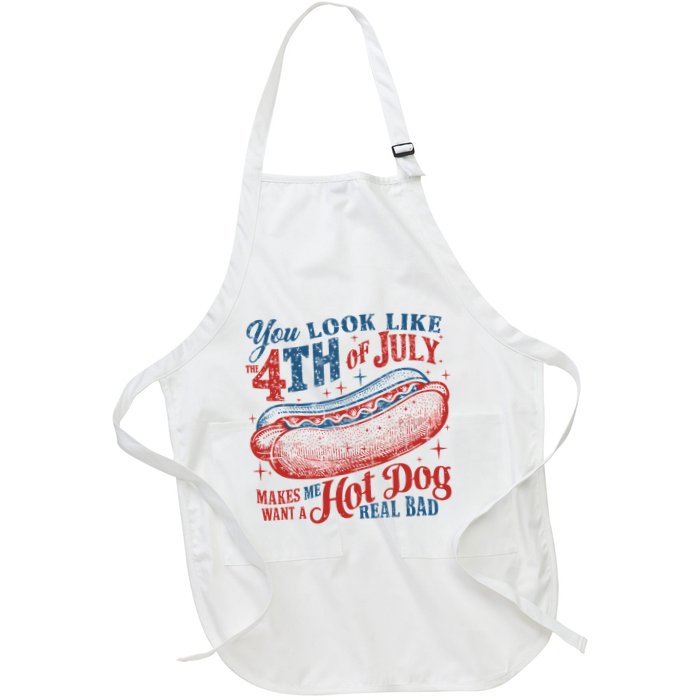 Funny You Look Like 4th Of July Hot Dog Wiener Apron