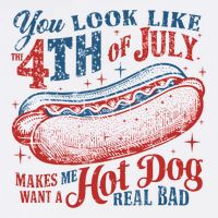 Funny You Look Like 4th Of July Hot Dog Wiener Apron
