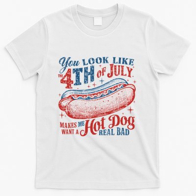 Funny You Look Like 4th Of July Hot Dog Wiener T-Shirt