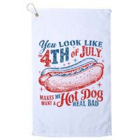 Funny You Look Like 4th Of July Hot Dog Wiener Golf Towel