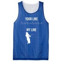 Fishing Your Line My Line Fishing Husbands Fishing Dads Gift Mesh Reversible Basketball Jersey Tank