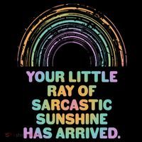 Funny Your Little Ray Of Sarcastic Sunshine Has Arrived Drawstring Bag