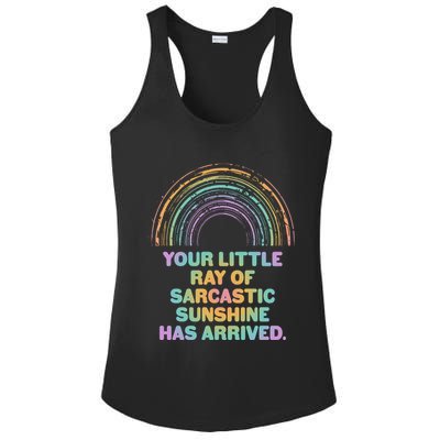 Funny Your Little Ray Of Sarcastic Sunshine Has Arrived Ladies PosiCharge Competitor Racerback Tank
