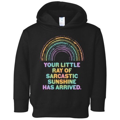 Funny Your Little Ray Of Sarcastic Sunshine Has Arrived Toddler Hoodie