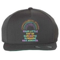 Funny Your Little Ray Of Sarcastic Sunshine Has Arrived Wool Snapback Cap