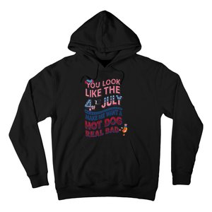 Funny You Look Like 4th Of July Hot Dog Wiener Hoodie