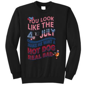 Funny You Look Like 4th Of July Hot Dog Wiener Sweatshirt