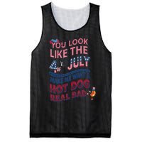 Funny You Look Like 4th Of July Hot Dog Wiener Mesh Reversible Basketball Jersey Tank