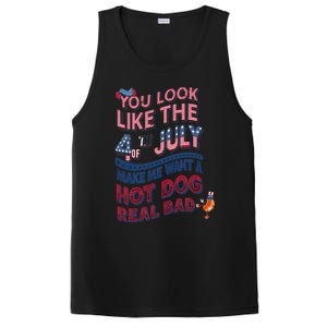 Funny You Look Like 4th Of July Hot Dog Wiener PosiCharge Competitor Tank