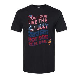 Funny You Look Like 4th Of July Hot Dog Wiener Softstyle CVC T-Shirt