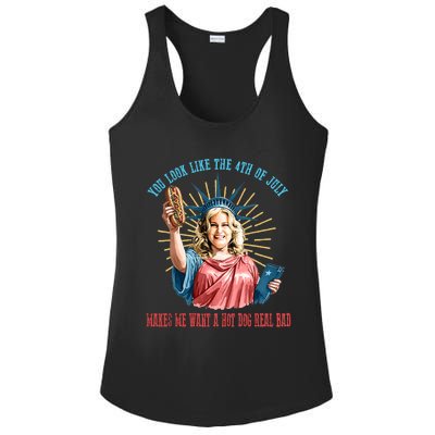 Funny You Look Like The 4th Of July Hot Dog Wiener Ladies PosiCharge Competitor Racerback Tank