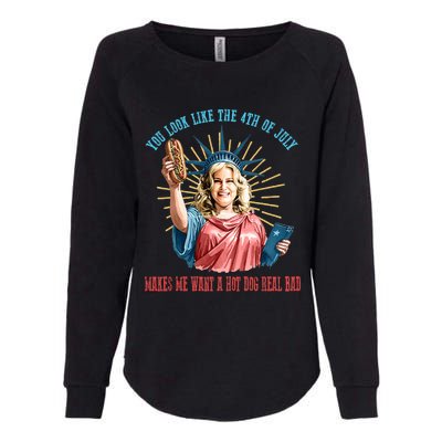 Funny You Look Like The 4th Of July Hot Dog Wiener Womens California Wash Sweatshirt