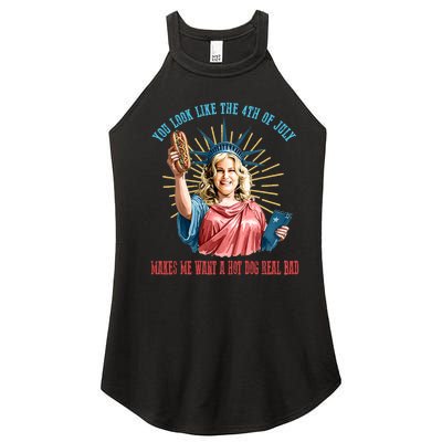 Funny You Look Like The 4th Of July Hot Dog Wiener Women's Perfect Tri Rocker Tank