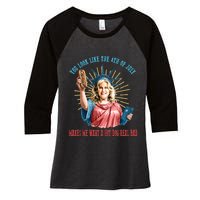 Funny You Look Like The 4th Of July Hot Dog Wiener Women's Tri-Blend 3/4-Sleeve Raglan Shirt