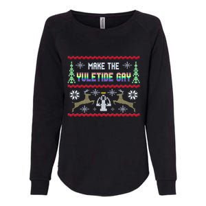 Funny Yuletide Lgbt Ugly Christmas Party Gift Womens California Wash Sweatshirt