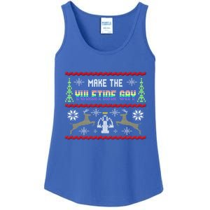 Funny Yuletide Lgbt Ugly Christmas Party Gift Ladies Essential Tank