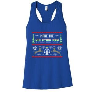 Funny Yuletide Lgbt Ugly Christmas Party Gift Women's Racerback Tank