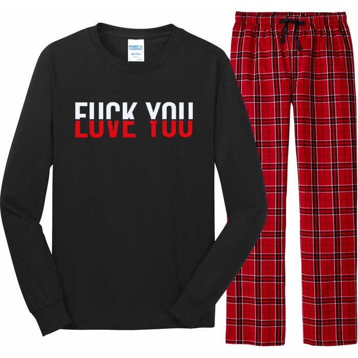 Fuck You Love You Love And Hate Long Sleeve Pajama Set