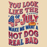 Funny You Look Like 4th Of July Hot Dog Wiener Zip Tote Bag