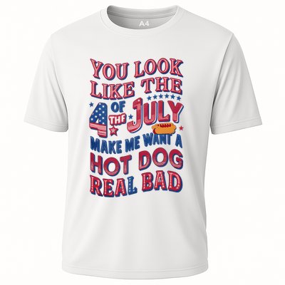 Funny You Look Like 4th Of July Hot Dog Wiener Performance Shirt