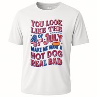 Funny You Look Like 4th Of July Hot Dog Wiener Cooling Performance Crew T-Shirt