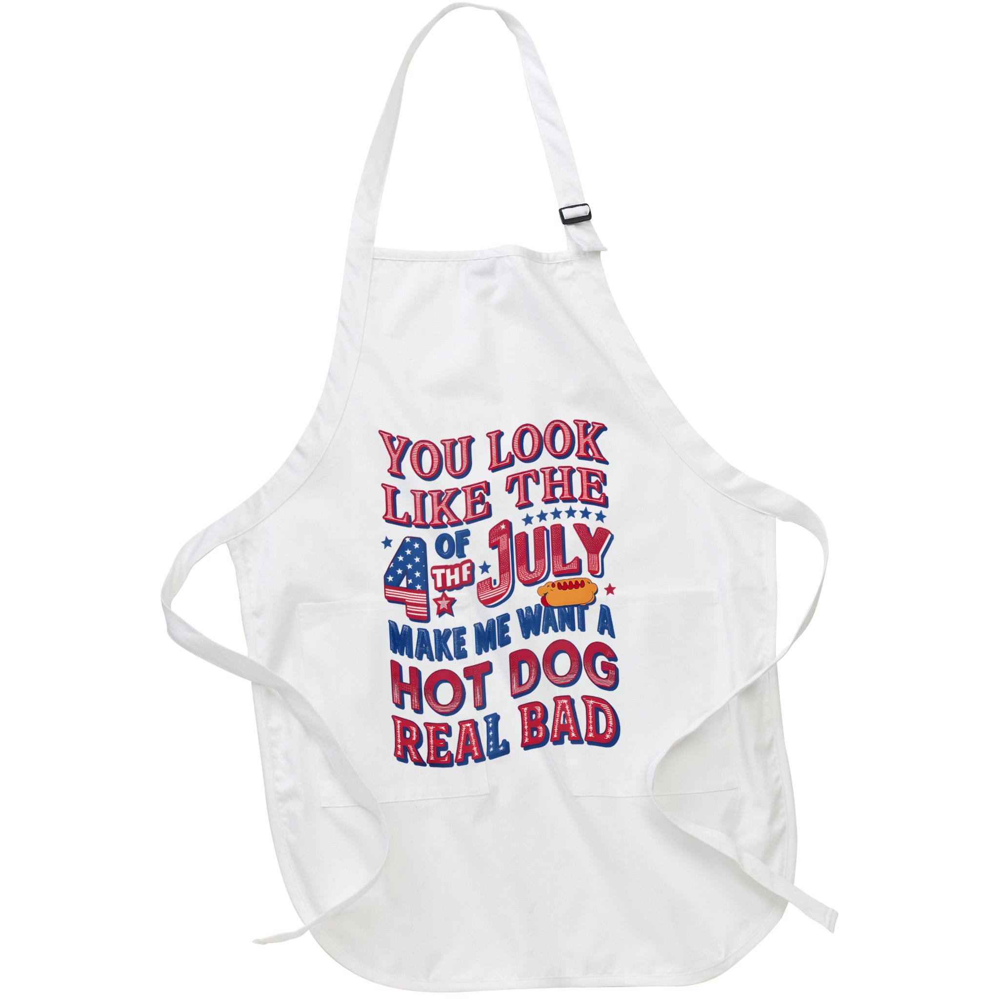 Funny You Look Like 4th Of July Hot Dog Wiener Apron