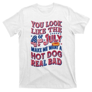 Funny You Look Like 4th Of July Hot Dog Wiener T-Shirt