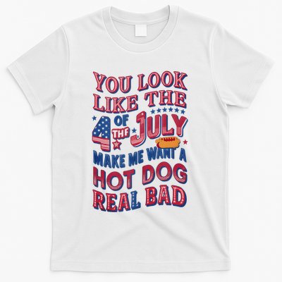Funny You Look Like 4th Of July Hot Dog Wiener T-Shirt