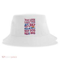 Funny You Look Like 4th Of July Hot Dog Wiener Sustainable Bucket Hat