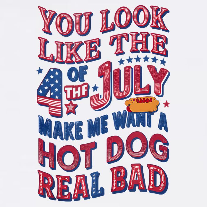 Funny You Look Like 4th Of July Hot Dog Wiener Button