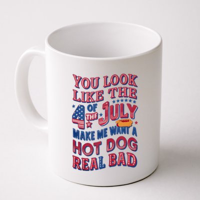 Funny You Look Like 4th Of July Hot Dog Wiener Mug