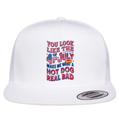 Funny You Look Like 4th Of July Hot Dog Wiener Flatbill Hat