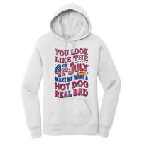 Funny You Look Like 4th Of July Hot Dog Wiener Women's Pullover Hoodie