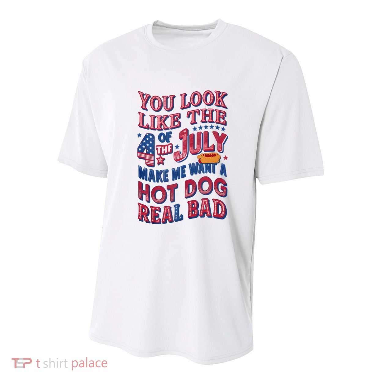 Funny You Look Like 4th Of July Hot Dog Wiener Youth Performance Sprint T-Shirt