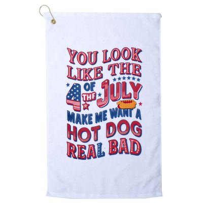 Funny You Look Like 4th Of July Hot Dog Wiener Golf Towel