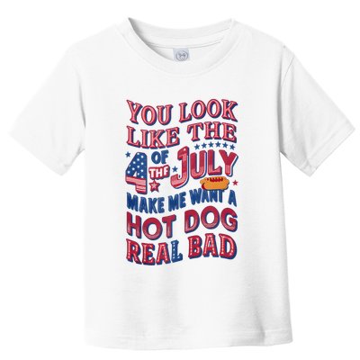 Funny You Look Like 4th Of July Hot Dog Wiener Toddler T-Shirt