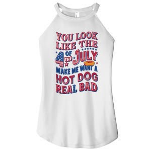 Funny You Look Like 4th Of July Hot Dog Wiener Women's Perfect Tri Rocker Tank