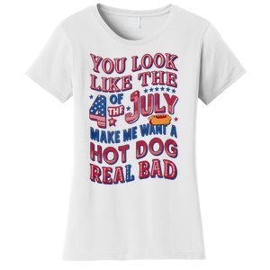 Funny You Look Like 4th Of July Hot Dog Wiener Women's T-Shirt