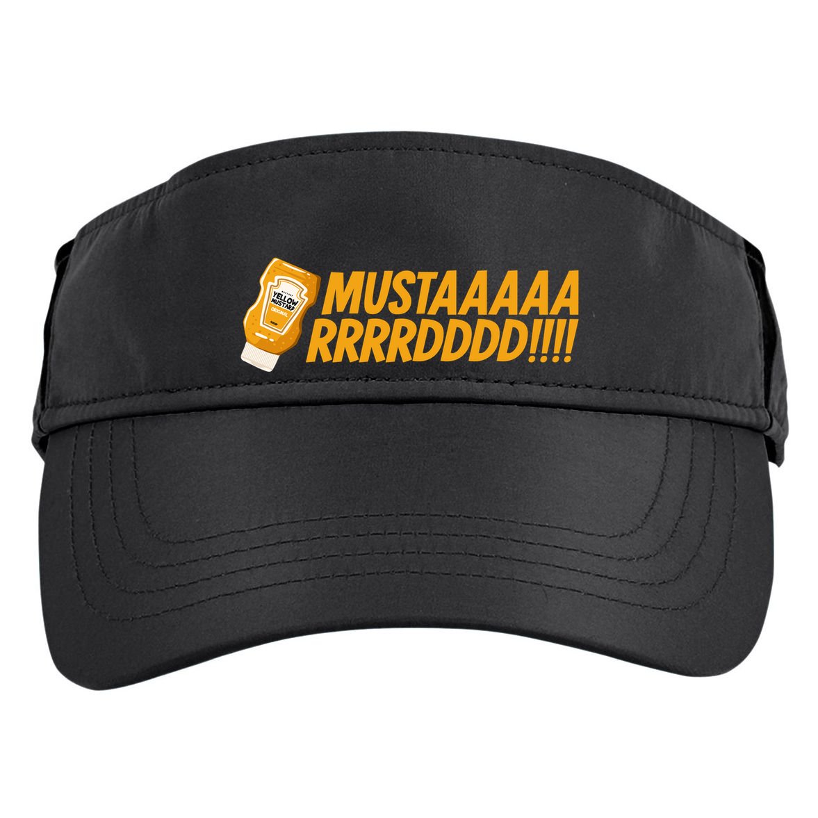 Funny Yellow Mustard Adult Drive Performance Visor