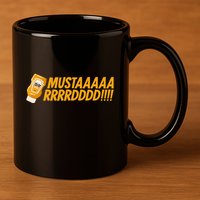 Funny Yellow Mustard 11oz C Handle Ceramic Mug