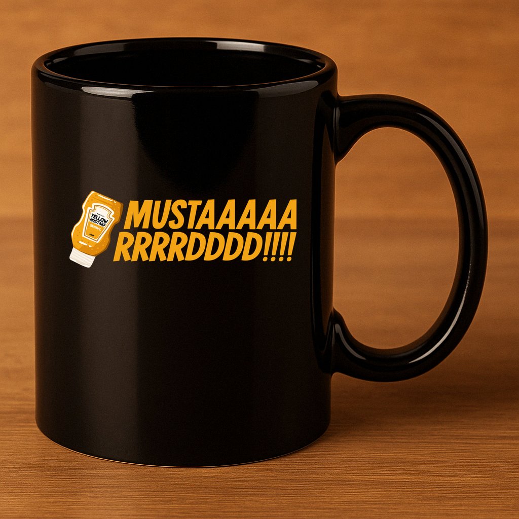 Funny Yellow Mustard 11oz C Handle Ceramic Mug