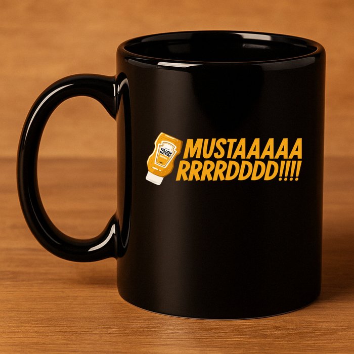 Funny Yellow Mustard 11oz C Handle Ceramic Mug