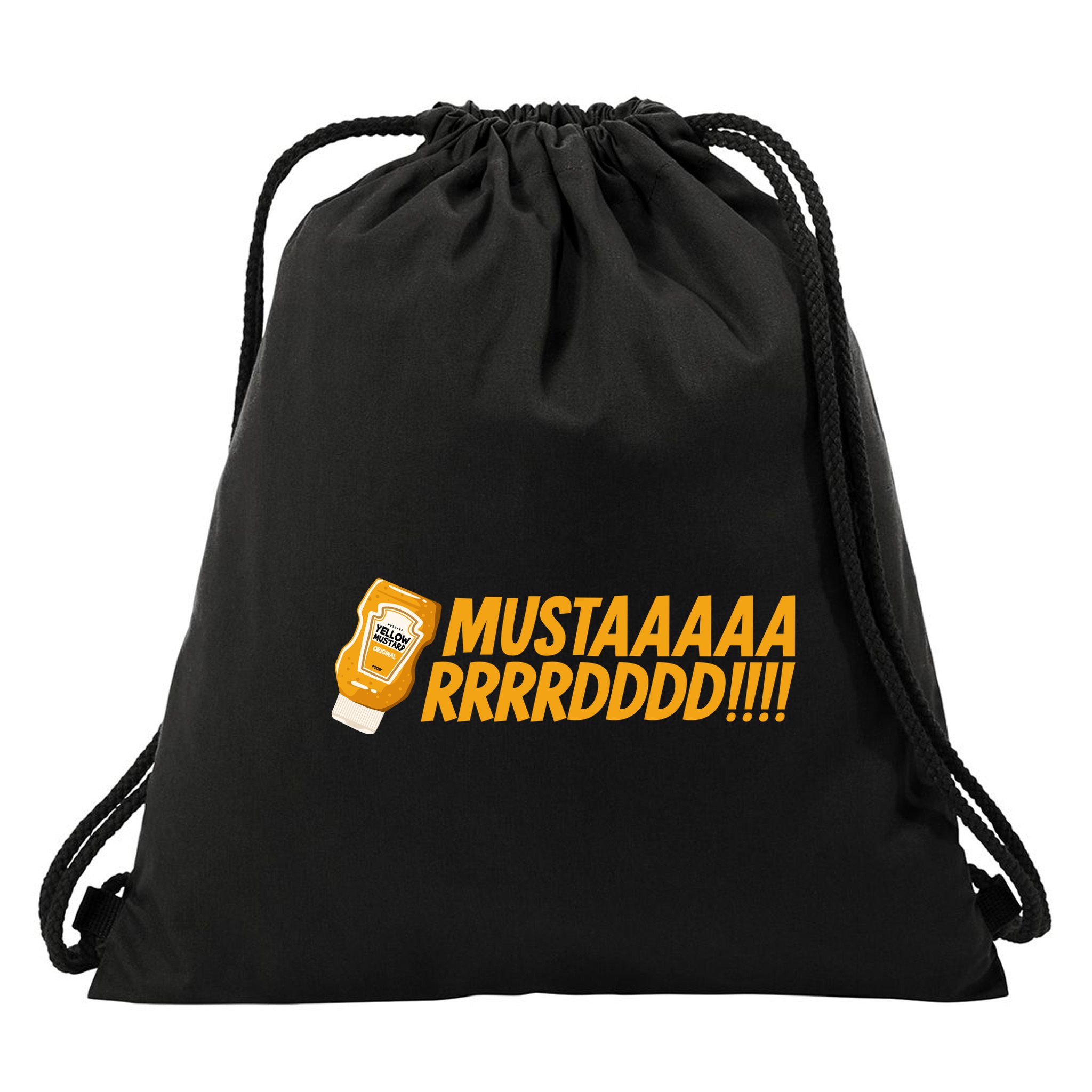 Funny Yellow Mustard Drawstring Bag