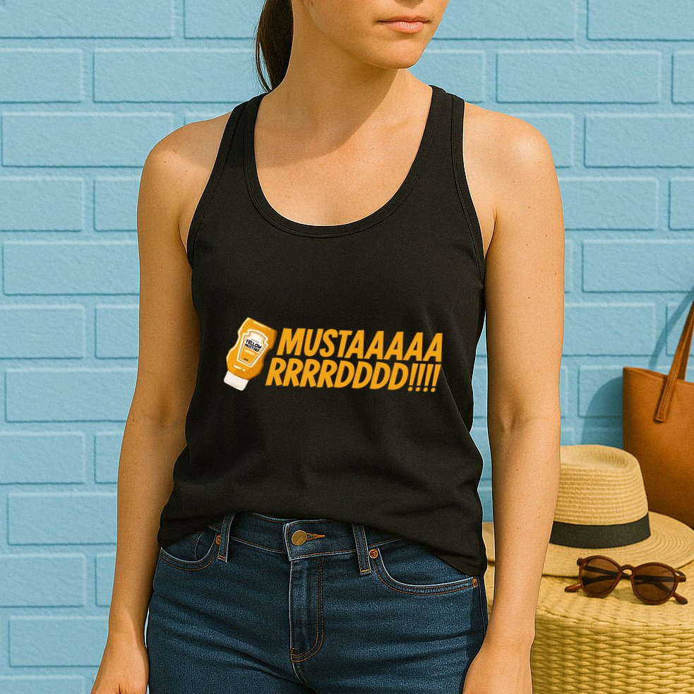 Funny Yellow Mustard Womens Tank Top