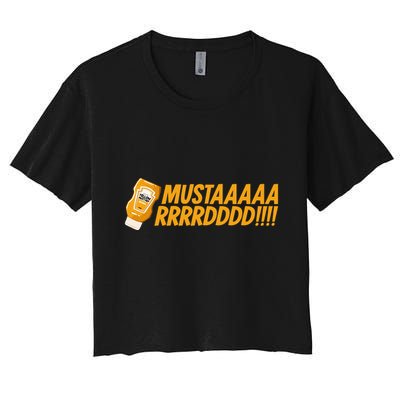 Funny Yellow Mustard Crop Top