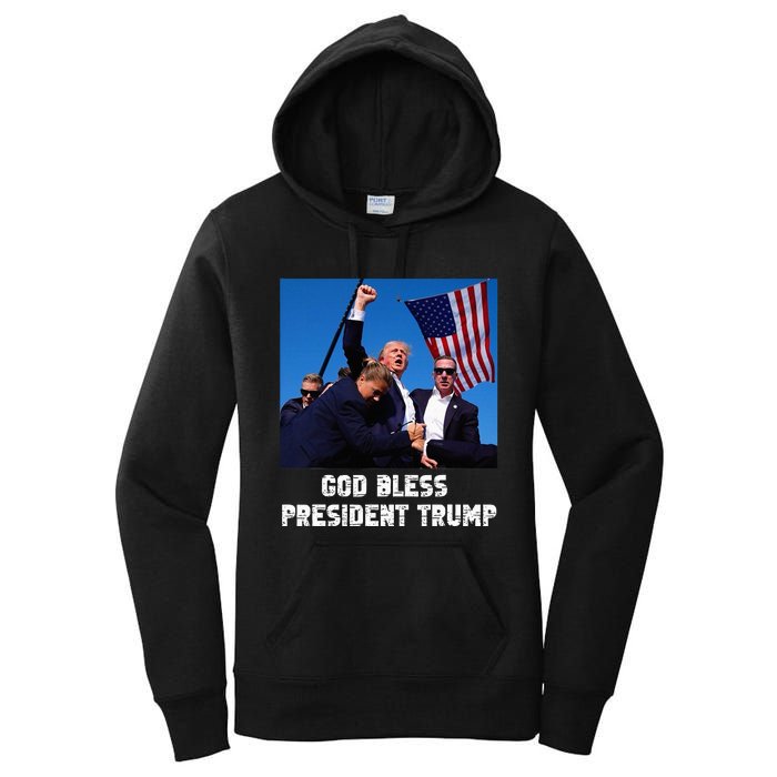 God bless President Trump, Donald Trump 2024  Women's Pullover Hoodie