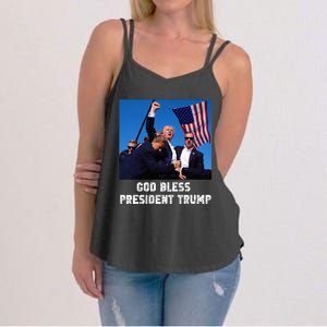 God bless President Trump, Donald Trump 2024  Women's Strappy Tank